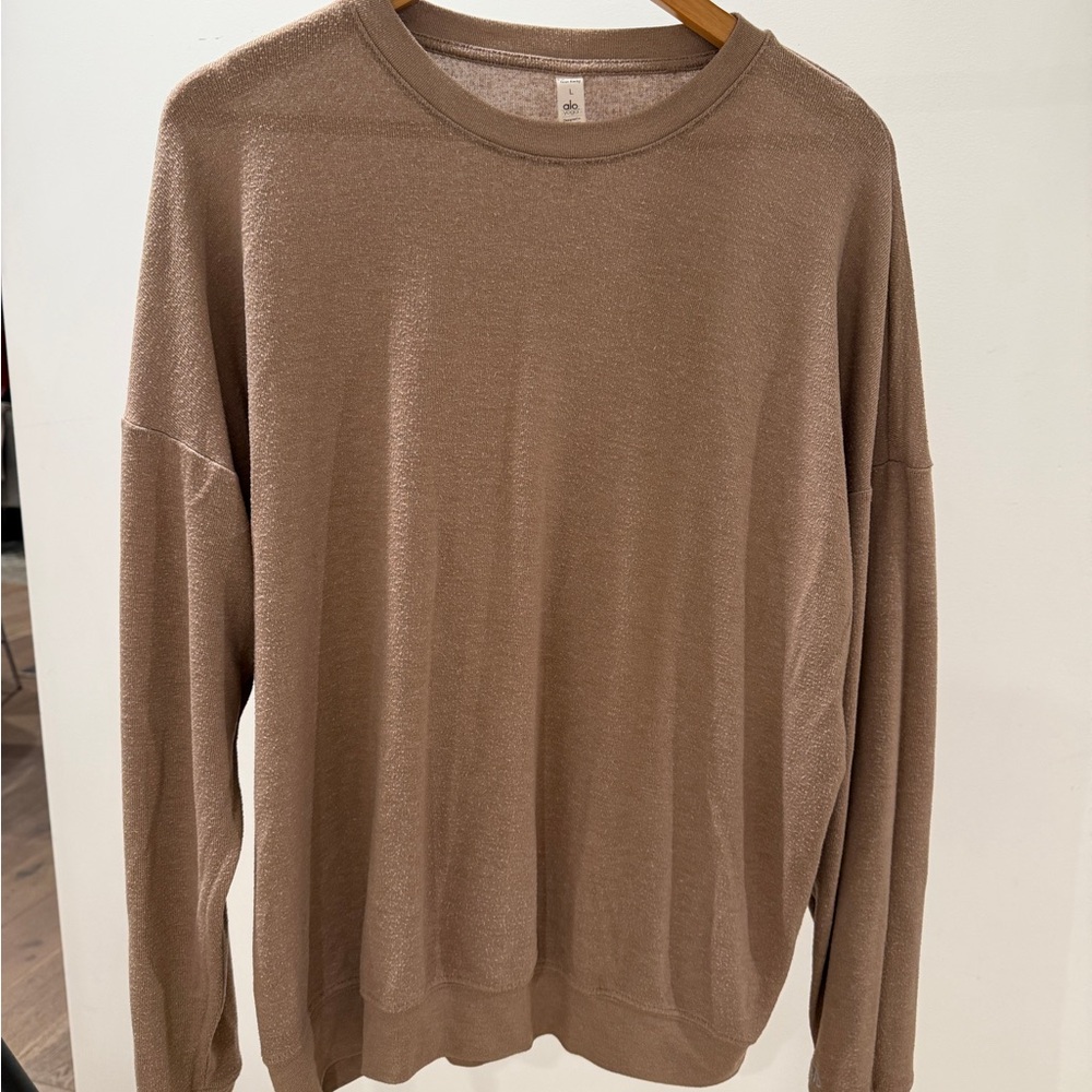 ALO Yoga Taupe Long Sleeve Top